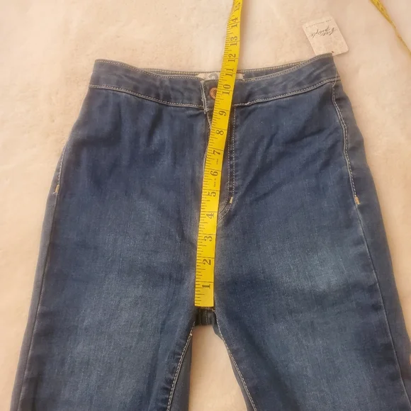 New Free People Float On Flare Wide Flare High Rise Jeans Size 26 - Picture 6 of 14